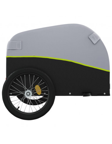 Rimorchio da Bici Nero e Verde 45 kg in Ferro
