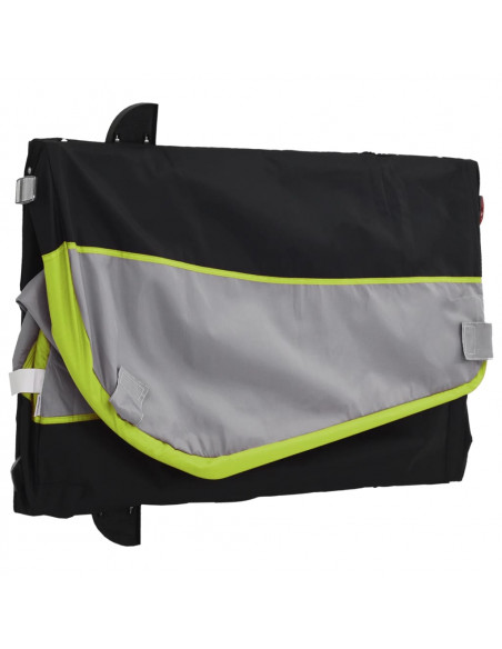 Rimorchio da Bici Nero e Verde 45 kg in Ferro
