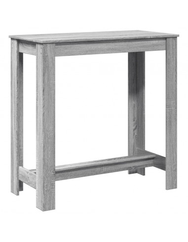 Tavolo da Bar Grigio Sonoma 102x50x103,5cm in Legno Multistrato