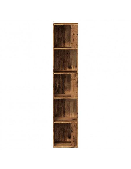Mobile Angolare Legno Antico 33x33x165 cm in Truciolato