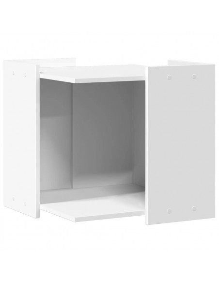 Recinto per Lettiera per Gatti Bianco 53x53x51 cm in Truciolato