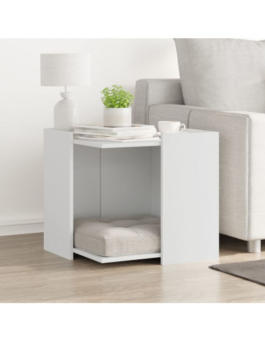 Recinto per Lettiera per Gatti Bianco 53x53x51 cm in Truciolato