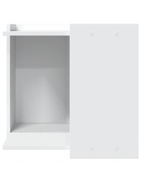 Recinto per Lettiera per Gatti Bianco 53x53x51 cm in Truciolato