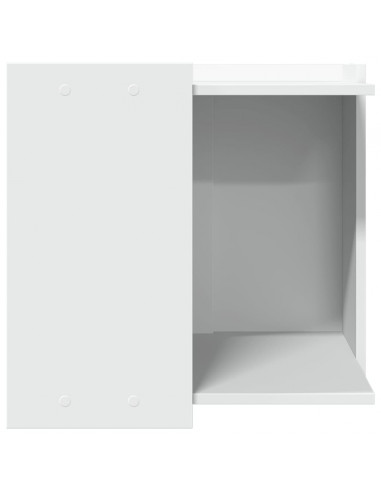 Recinto per Lettiera per Gatti Bianco 53x53x51 cm in Truciolato