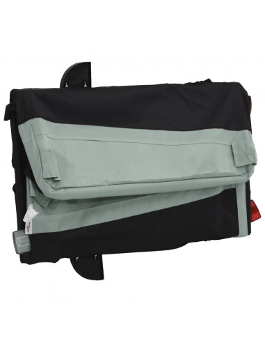 Rimorchio da Bici Nero e Grigio 45 kg in Ferro