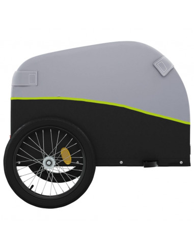 Rimorchio da Bici Nero e Verde 45 kg in Ferro