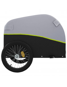 Rimorchio da Bici Nero e Verde 30 kg in Ferro 2
