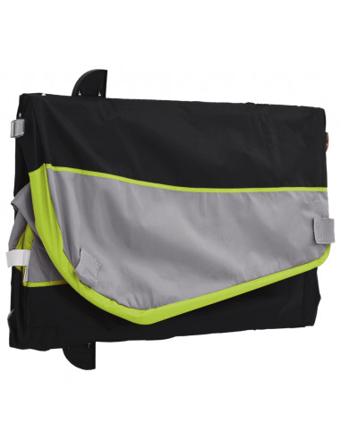 Rimorchio da Bici Nero e Verde 30 kg in Ferro