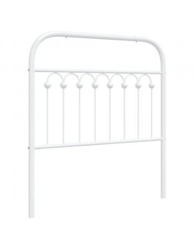 Testiera in Metallo Bianco 90 cm