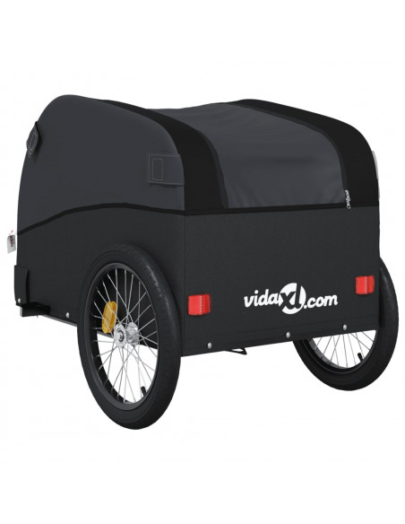 Rimorchio da Bici Nero 45 kg in Ferro