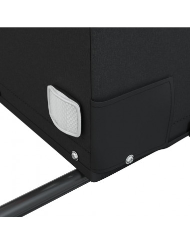 Rimorchio da Bici Nero e Arancione 30 kg in Ferro