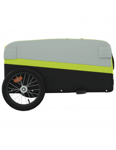 Rimorchio da Bici Nero e Verde 45 kg in Ferro 2