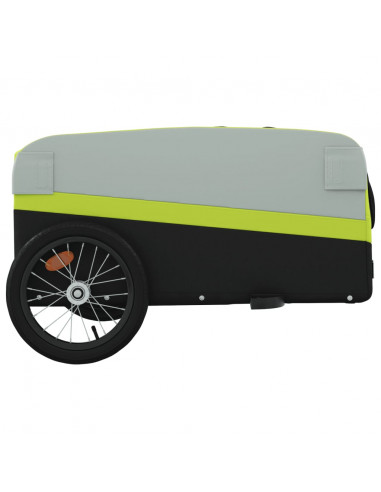 Rimorchio da Bici Nero e Verde 45 kg in Ferro