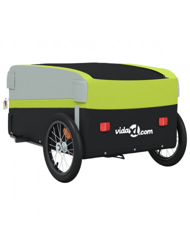 Rimorchio da Bici Nero e Verde 45 kg in Ferro
