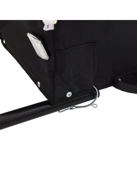 Rimorchio da Bici Nero e Rosso 45 kg in Ferro