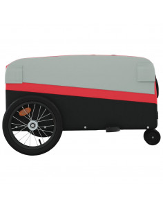 Rimorchio da Bici Nero e Rosso 45 kg in Ferro 2