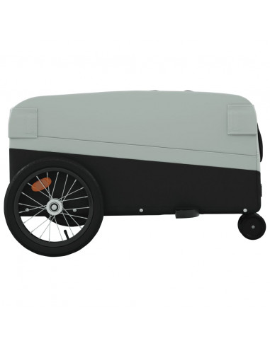 Rimorchio da Bici Nero e Grigio 45 kg in Ferro