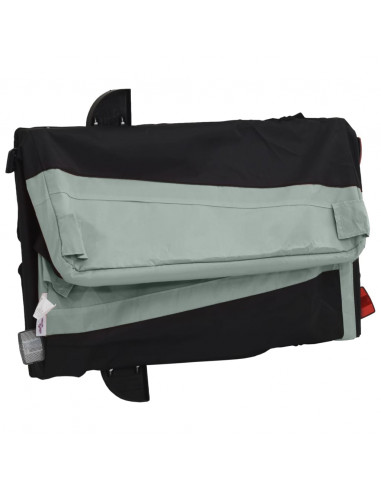 Rimorchio da Bici Nero e Grigio 45 kg in Ferro