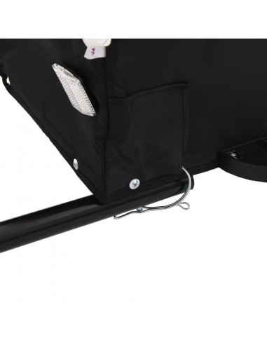 Rimorchio da Bici Nero e Grigio 45 kg in Ferro