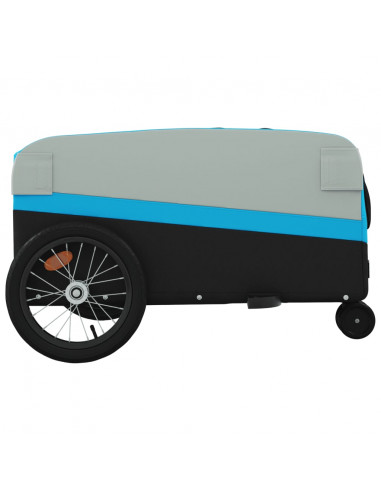 Rimorchio da Bici Nero e Blu 45 kg in Ferro
