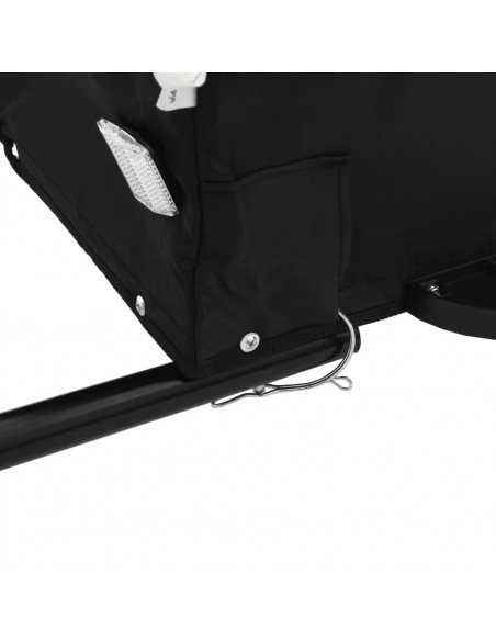 Rimorchio da Bici Nero e Blu 45 kg in Ferro