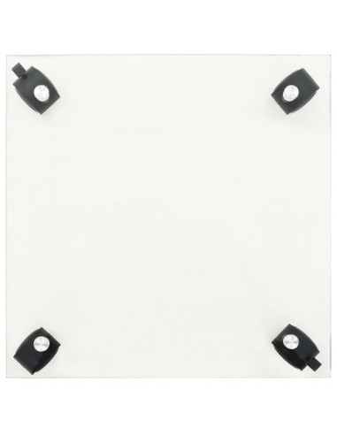 Pedane su Ruote per Piante 2pz Vetro Temperato 35x35cm Quadrato