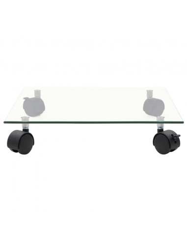 Carrelli Porta Piante 4 pz 35x35 cm Vetro Temperato Quadrati