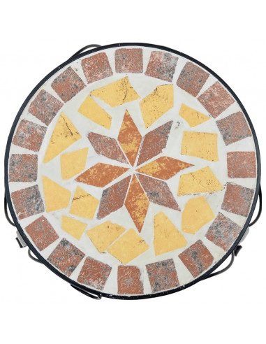 Supporti per Piante 3 pz Terracotta e Bianco in Ceramica