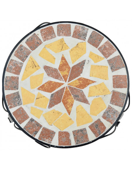 Supporti per Piante 3 pz Terracotta e Bianco in Ceramica