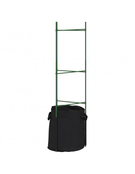 Sostegno Pomodori con Sacchetto Piante 2pz 116 cm Acciaio e PP