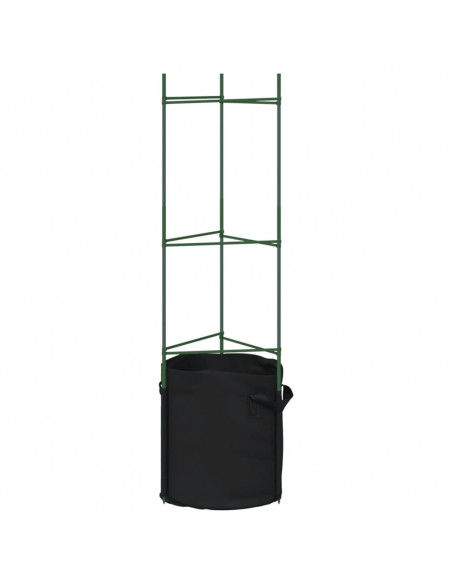 Sostegno Pomodori con Sacchetto Piante 2pz 116 cm Acciaio e PP
