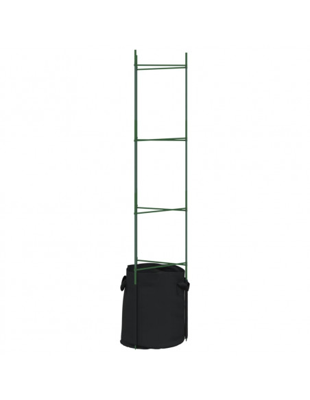 Sostegno Pomodori con Sacchetto Piante 2pz 154 cm Acciaio e PP