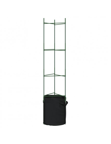 Sostegno Pomodori con Sacchetto Piante 2pz 154 cm Acciaio e PP