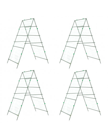 Tralicci Giardino per Piante Rampicanti 4pz Telaio ad A Acciaio