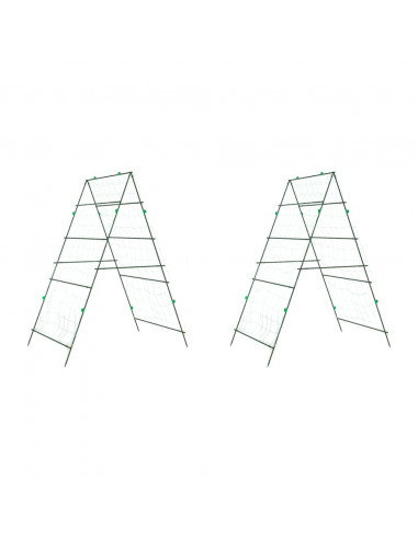 Tralicci Giardino per Piante Rampicanti 2pz Telaio ad A Acciaio