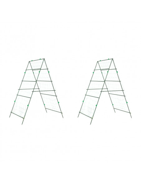 Tralicci Giardino per Piante Rampicanti 2pz Telaio ad A Acciaio