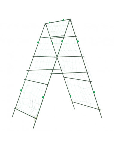 Tralicci Giardino per Piante Rampicanti 2pz Telaio ad A Acciaio