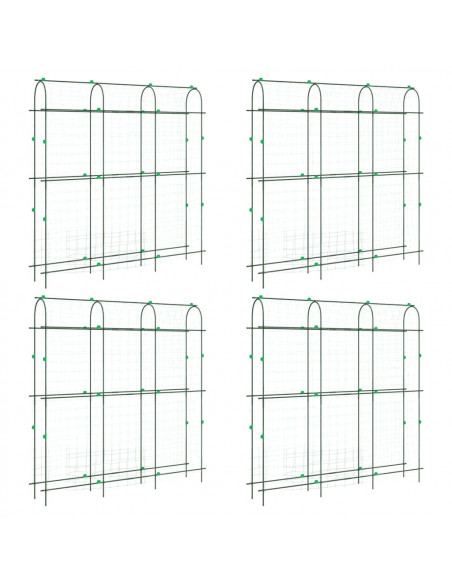 Tralicci Giardino per Piante Rampicanti 4pz Telaio a U Acciaio