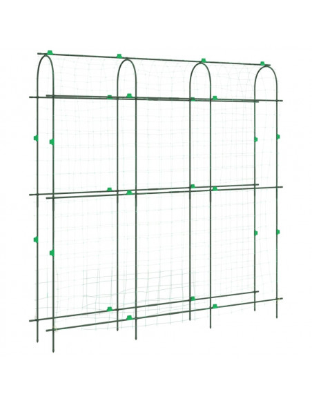 Tralicci Giardino per Piante Rampicanti 4pz Telaio a U Acciaio