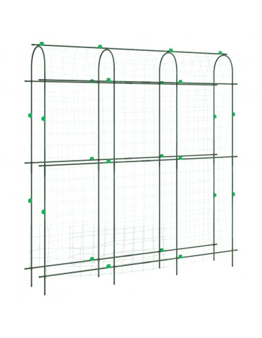 Tralicci Giardino per Piante Rampicanti 3pz Telaio a U Acciaio