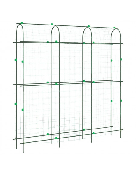 Tralicci Giardino per Piante Rampicanti 3pz Telaio a U Acciaio