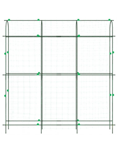 Tralicci Giardino per Piante Rampicanti 3pz Telaio a U Acciaio
