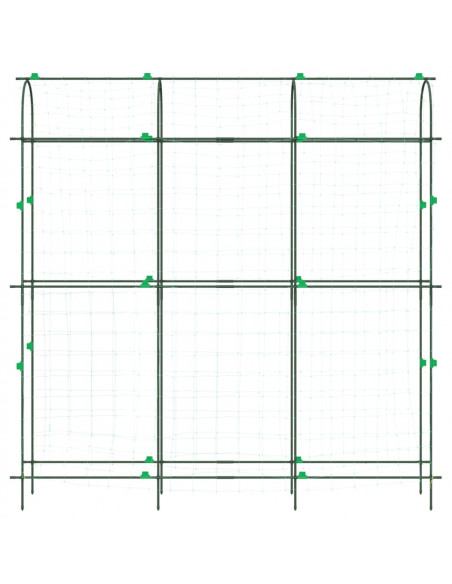 Tralicci Giardino per Piante Rampicanti 3pz Telaio a U Acciaio