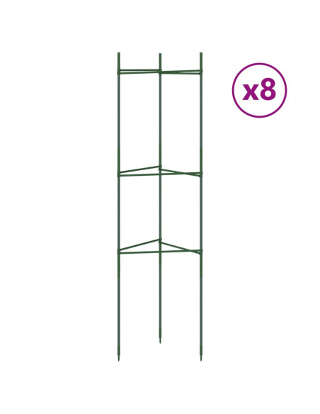 Sostegni per Pomodori 8pz 116 cm in Acciaio e PP