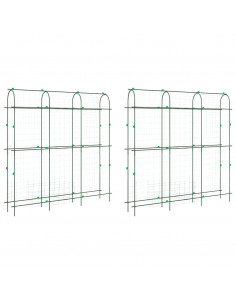 Tralicci Giardino per Piante Rampicanti 2pz Telaio a U Acciaio 2