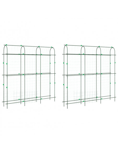 Tralicci Giardino per Piante Rampicanti 2pz Telaio a U Acciaio