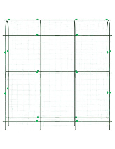 Tralicci Giardino per Piante Rampicanti 2pz Telaio a U Acciaio