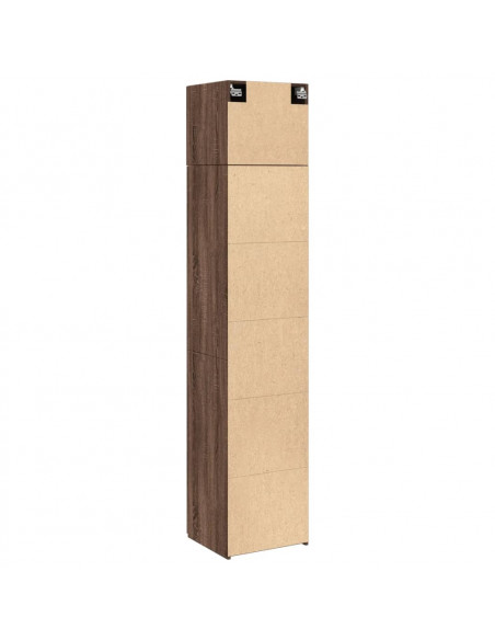 Mobile Sottile Rovere Marrone 45x42,5x225 cm in Truciolato