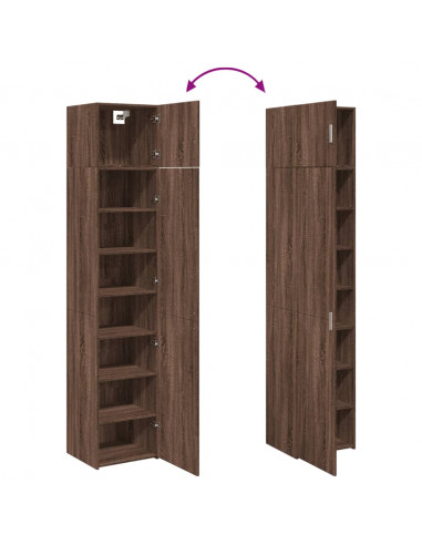 Mobile Sottile Rovere Marrone 45x42,5x225 cm in Truciolato