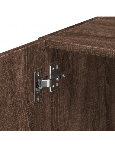 Mobile Sottile Rovere Marrone 45x42,5x225 cm in Truciolato